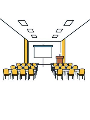 240583685-conference-hall-with-chairs-and-flipchart-icon-image-vector-illustration-design-yellow-color